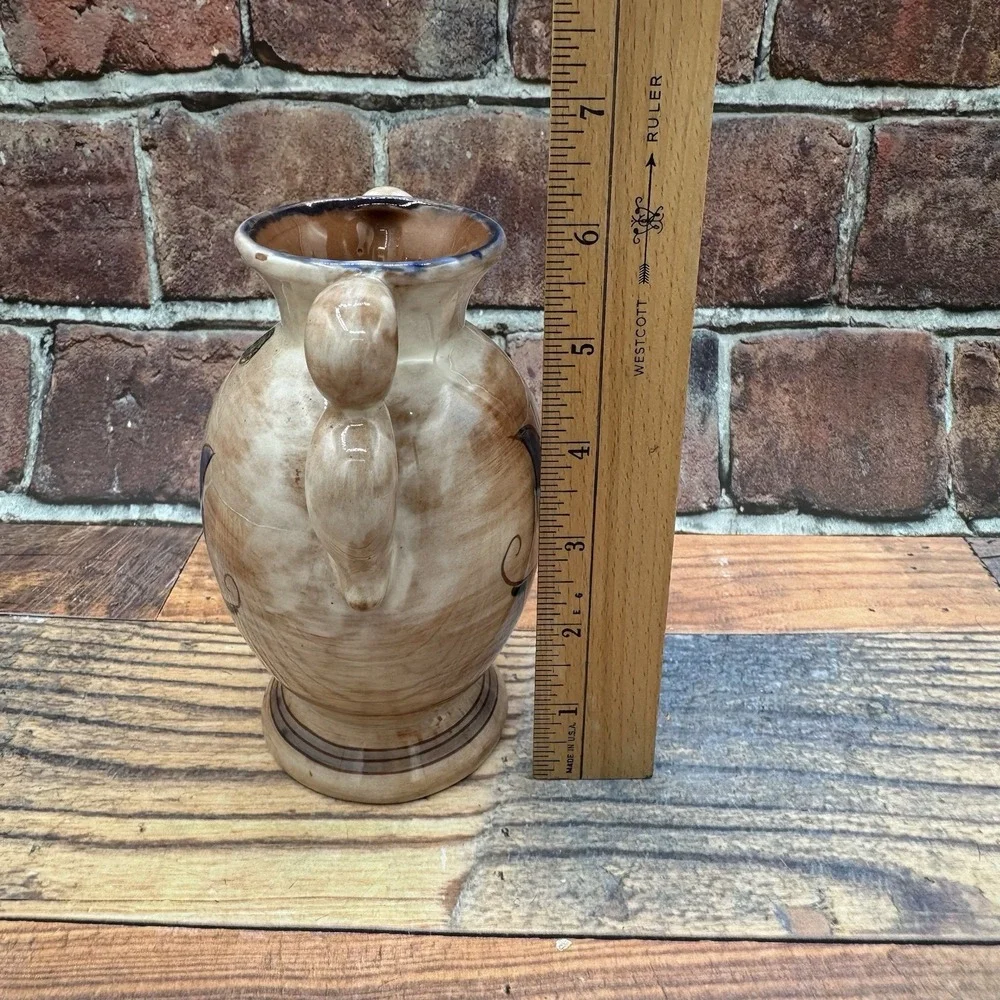 Vintage Stangl Pottery Terra Rose Vase Hand Painted Tulip 3266 Trenton MCM